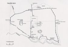 La mappa della città
romana di Falerii Novi
dove furono deportati i
Falisci superstiti
(6055 bytes)